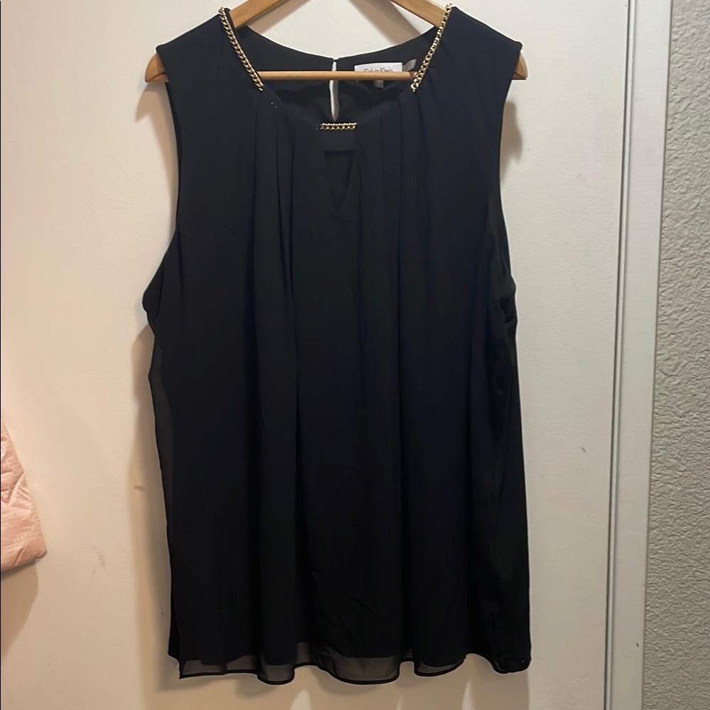 3/$25 Calvin Klein Black Sleeveless Blouse
